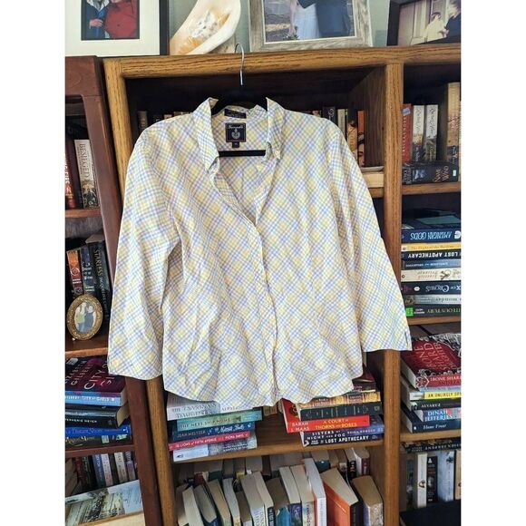 Facconable xl pastel chequered button down shirt - Picture 1 of 5